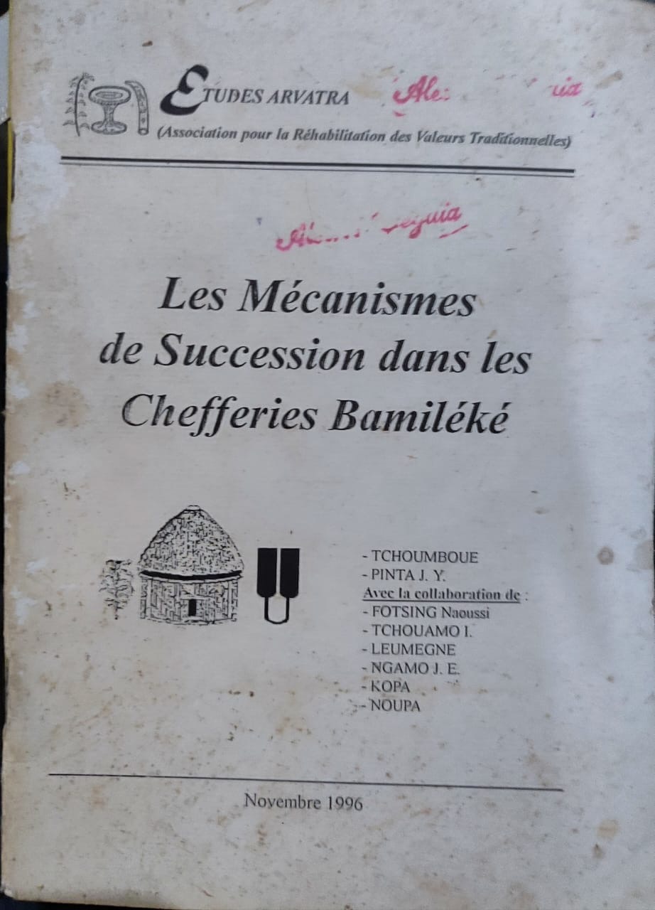 Les mécanismes de Succession dans les chefferies Bamiléké